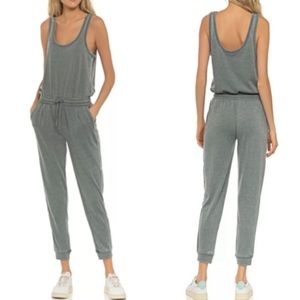 NWT 7 For All Mankind Womens Loungewear Jersey Jumpsuit Drawcord Waist M…